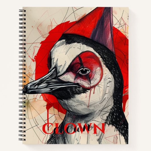 Carnet Pingouin clown (Devant)