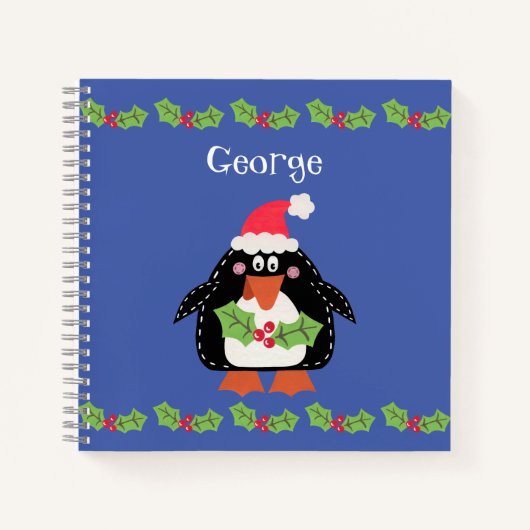 Carnet Pingouin de Noël (Devant)
