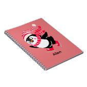 Carnet Pingouin de Noël dans un Casquette et écharpe sur  (Côté Droit)