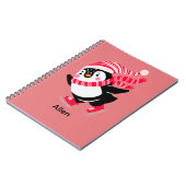 Carnet Pingouin de Noël dans un Casquette et écharpe sur  (Côté gauche)