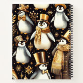 Carnet Pingouin noir et doré (Dos)