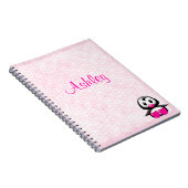 Carnet Pingouin rose mou (Côté Droit)