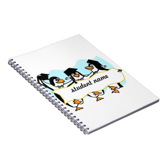 Carnet Pingouins de danse avec bannière (Côté Droit)