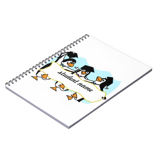 Carnet Pingouins de danse avec bannière (Côté gauche)