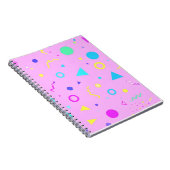 Carnet Pink 80s Memphis Geometric Pattern (Côté Droit)