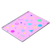 Carnet Pink 80s Memphis Geometric Pattern (Côté gauche)