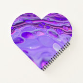 Carnet Pink Acrylique violet, Fluid Art Peinture Marbre (Dos)