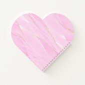 Carnet Pink and Gold Heart-Shaped (Dos)