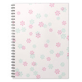 Carnet Pink And Green Snowflake Spiral Photo Notebook (Devant)