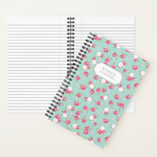 Carnet Pink and Mint Dainty Floral Print (À l'intérieur)