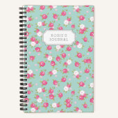Carnet Pink and Mint Dainty Floral Print (Recto)