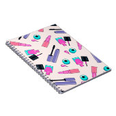Carnet Pink and Purple Make Up Cosmetics Pattern (Côté Droit)
