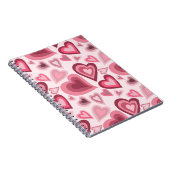 Carnet Pink and Red Layered Heart Pattern (Côté Droit)