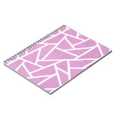 Carnet Pink and white mosaic pattern (Côté gauche)