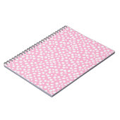 Carnet Pink and white spotty pattern notebook (Côté gauche)