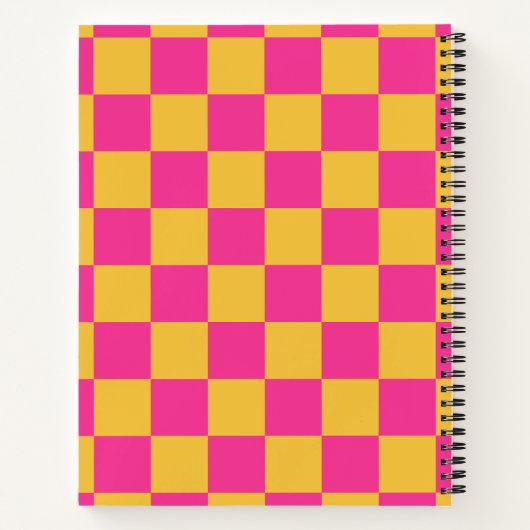 Carnet Pink and Yellow Checkerboard (Dos)