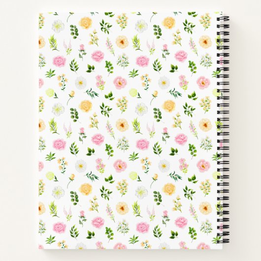 Carnet Pink and Yellow Floral Baby Shower Guest Book (Dos)