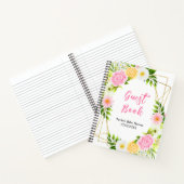 Carnet Pink and Yellow Floral Baby Shower Guest Book (Intérieur)