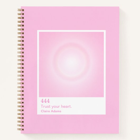 Carnet Pink Aura Swatch Angel Number Notebook (Devant)