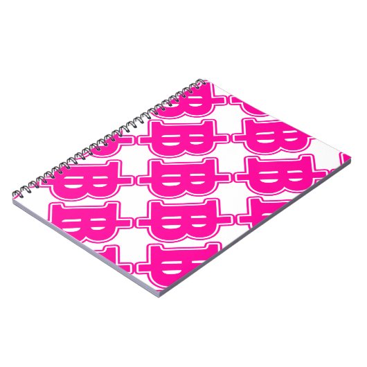 Carnet PINK BAHT SIGNER ฿ Thai Devise ฿ (Côté gauche)