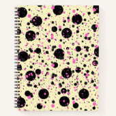 Carnet Pink & Black Polka Dot Glam Pattern (Devant)