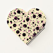 Carnet Pink & Black Polka Dot Glam Pattern (Dos)