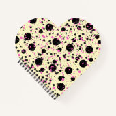 Carnet Pink & Black Polka Dot Glam Pattern (Devant)