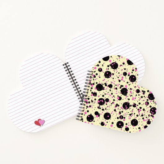 Carnet Pink & Black Polka Dot Glam Pattern (Intérieur)