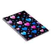 Carnet Pink & Blue Glowing Hearts (Côté Droit)