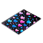 Carnet Pink & Blue Glowing Hearts (Côté gauche)