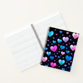 Carnet Pink & Blue Glowing Hearts (Intérieur)