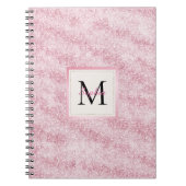 Carnet Pink Blush Glitter Monogram (Devant)