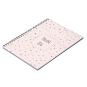 Carnet Pink Blush Gold Sparkle Confetti Inspiration (Côté gauche)