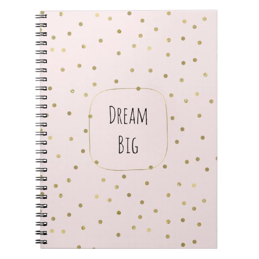 Carnet Pink Blush Gold Sparkle Confetti Inspiration (Devant)