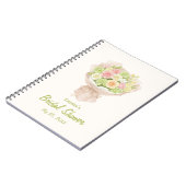 Carnet pink bouquet Bridal Shower (Côté gauche)