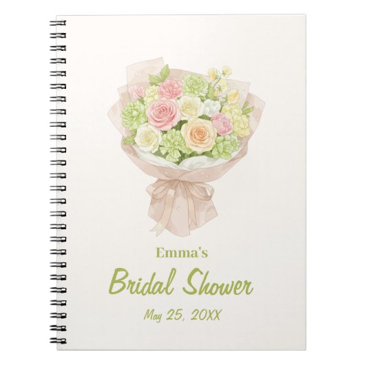 Carnet pink bouquet Bridal Shower (Devant)