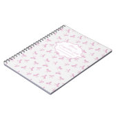 Carnet Pink bow Frilly Coquette Personalized Composition (Côté gauche)