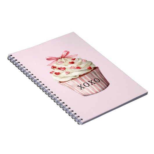 Carnet Pink Bow Red Hearts Cupcake   (Côté Droit)
