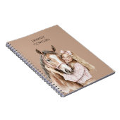 Carnet Pink Bow Western Farm Cowgirl Horse (Côté Droit)