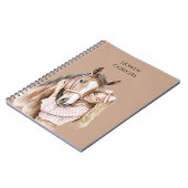 Carnet Pink Bow Western Farm Cowgirl Horse (Côté gauche)