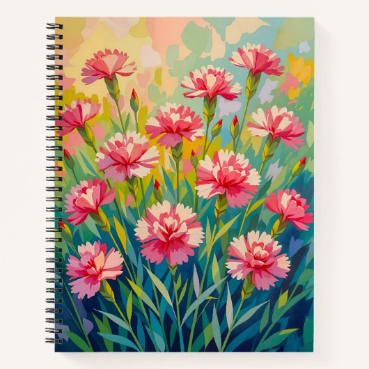Carnet Pink Carnations Notebook (Devant)