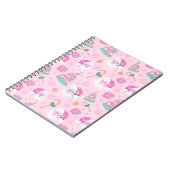 Carnet Pink Christmas Santa Clau & Tree Seamless Pattern (Côté gauche)