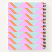 Carnet Pink clair Pastel Retro Geometry Custom Recette (Dos)