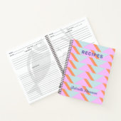 Carnet Pink clair Pastel Retro Geometry Custom Recette (Intérieur)