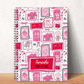 Carnet Pink Coquette aesthetic girly whimsical pattern