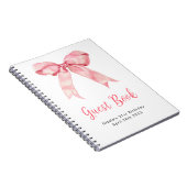 Carnet Pink Coquette Bow Birthday Party Guest Book (Côté Droit)