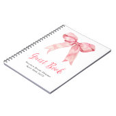 Carnet Pink Coquette Bow Bridal Shower Guest Book (Côté gauche)