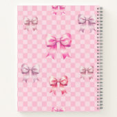 Carnet Pink Coquette Bow Checboard (Dos)
