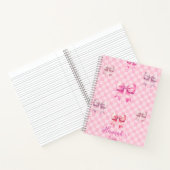 Carnet Pink Coquette Bow Checboard (Intérieur)