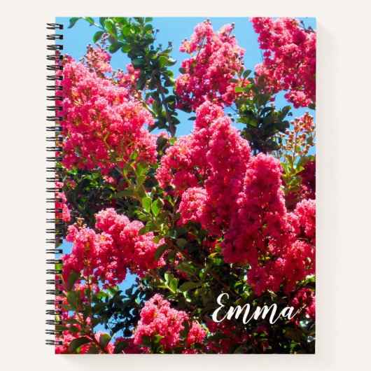 Carnet Pink Crape Myrtle Tree Flowers Photographie (Devant)